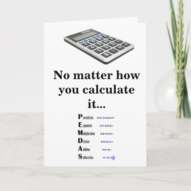 Carte De Remerciements Appréciation de l'enseignant en mathématiques (Devant)