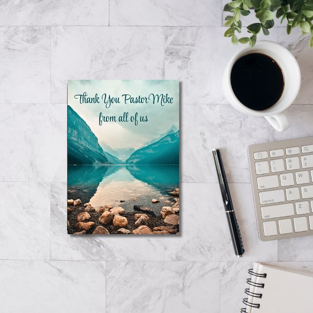 Carte De Remerciements Appréciation Pasteur Rocky Beach De La Congrégatio (Créateur téléchargé)