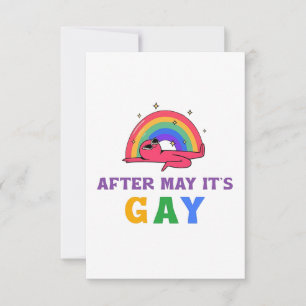 Carte De Remerciements Après mai c'est Gay Funny LGBT Pride Mois