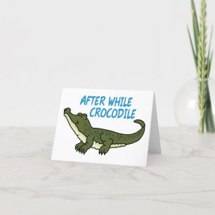 Carte De Remerciements Après un peu Crocodile
