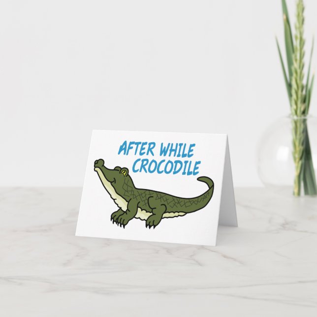 Carte De Remerciements Après un peu Crocodile (Devant)