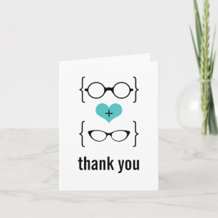 Carte de remerciements Aqua Geeky