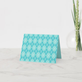 Carte de remerciements Aqua Jacquard
