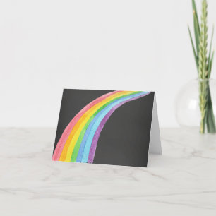 Carte De Remerciements Aquarelle arc-en-ciel