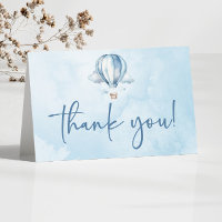 Aquarelle Baby shower à air chaud bleu