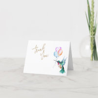 Aquarelle Baby shower colibri et ballons