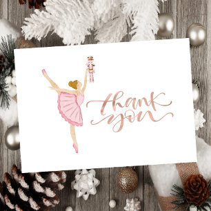 Carte De Remerciements Aquarelle Ballerina Nutcracker