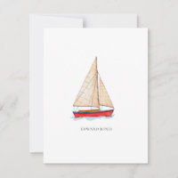 Aquarelle bateau plat