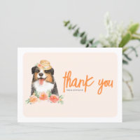 Aquarelle Bordure Collie Peach Flowers Anniversair