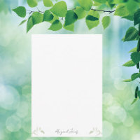 Aquarelle Botanique Personnalisé Blanc
