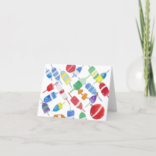 Carte De Remerciements Aquarelle, bouées fixes