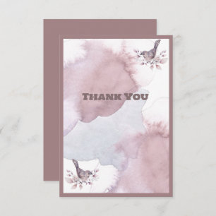 Carte De Remerciements Aquarelle Bourgogne Dusty