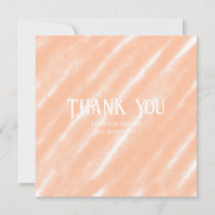 Carte De Remerciements Aquarelle couleur Fuzz Peach Motif Abstrait