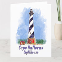 Aquarelle du phare de Cape Hatteras Caroline du No