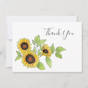 Carte De Remerciements Aquarelle et Plume