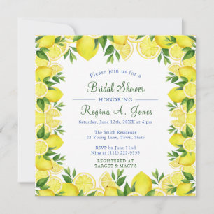 Carte De Remerciements Aquarelle Floral citron frite transparente