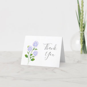Carte De Remerciements Aquarelle Hydrangea tiges florales