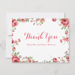 Carte De Remerciements Aquarelle Mariage
