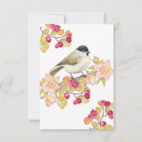 Aquarelle Marsh Tit