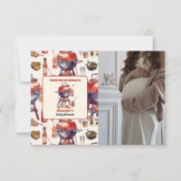 Aquarelle mignonne bébé Q Baby shower photo