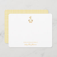 Aquarelle mignonne Canard Jaune En vichy bébé Merc