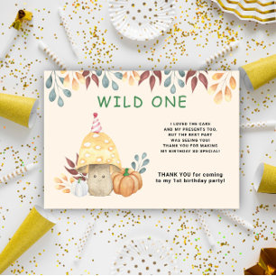 Carte De Remerciements Aquarelle mignonne mouche agare fête de premier an