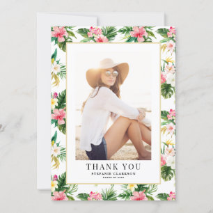 Carte De Remerciements Aquarelle Motif tropical