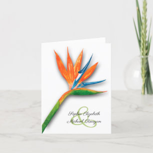 Carte De Remerciements Aquarelle Oiseau du Paradis