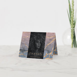 Carte De Remerciements aquarelle ombre oasis or moderne University Grad