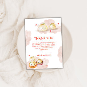Carte De Remerciements Aquarelle Petit Baby shower de champignon
