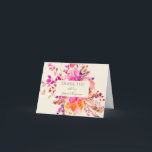 Carte De Remerciements Aquarelle rose Bouquet floral Nom du Mariage plié<br><div class="desc">Aquarelle rose Bouquet floral Nom du Mariage Carte de remerciements plié</div>