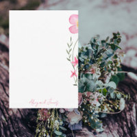 Aquarelle rose Floral Personnalisé II