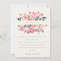Aquarelle rose pâle Baby shower Floral