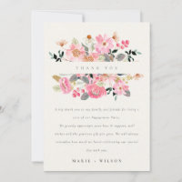 Aquarelle rose pâle Fiançailles floral
