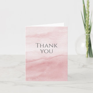 Carte De Remerciements Aquarelle rose pastel