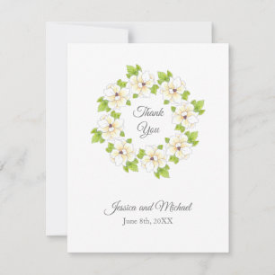 Carte De Remerciements Aquarelle, stylo et couronne d'encre