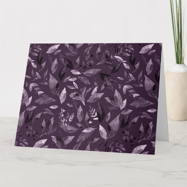 Carte De Remerciements Aquarelle tombée feuilles 7 (Devant)