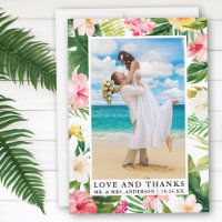 Aquarelle Tropical Floral Love and Thanks
