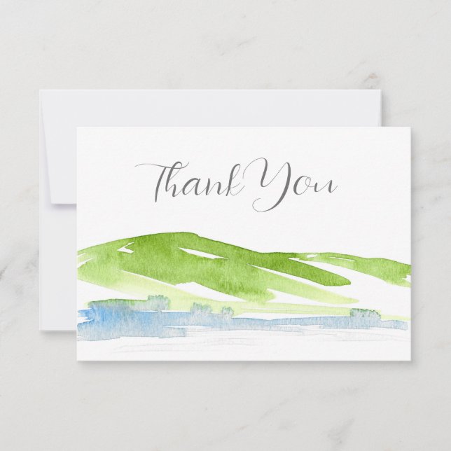 Carte De Remerciements Aquarelles Abstraites minimalistes 3 (Devant)