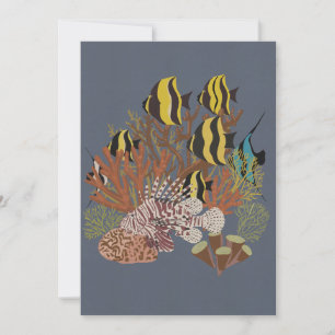 Carte De Remerciements Aquarium Vintage