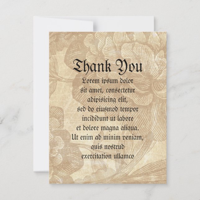 Carte De Remerciements Araignée sur fleurs (Devant)