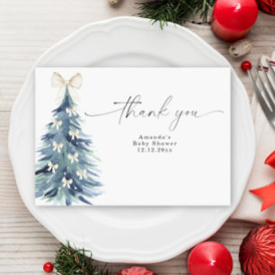 Carte De Remerciements Arbre à feuillage persistant avec arcs Baby shower
