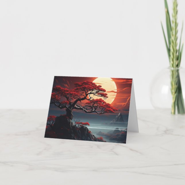 Carte De Remerciements Arbre bonsaï (Devant)