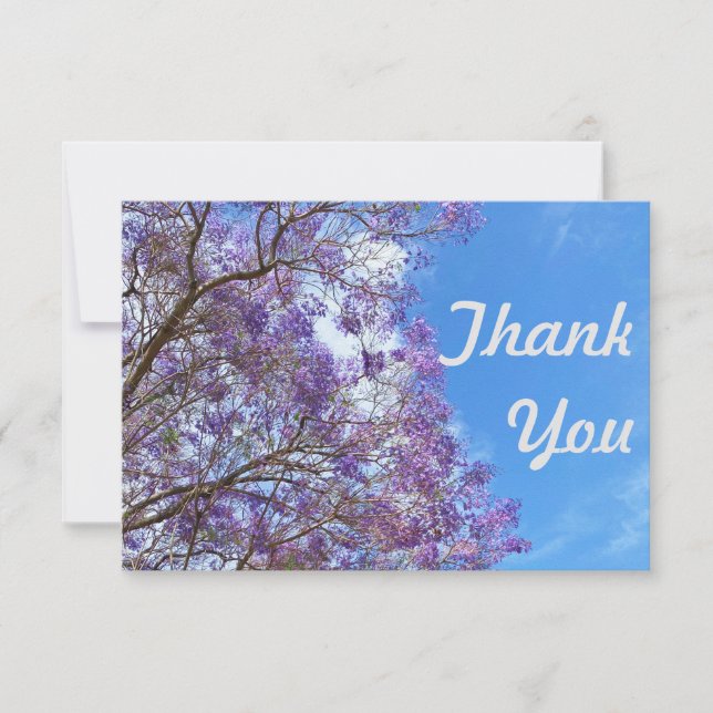 Carte De Remerciements Arbre de Jacaranda bleu violet (Devant)