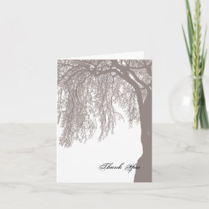 Carte De Remerciements Arbre de mariage Saule Pleureur