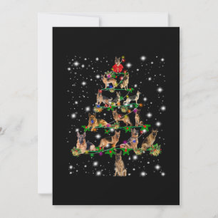 Carte De Remerciements Arbre De Noël Allemand Couvert De Flamme De Flamme