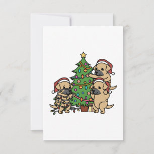 Carte De Remerciements Arbre de Noël Shar Pei