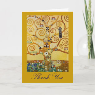 Carte De Remerciements Arbre d'or de la vie Art – Art nouveau Klimt