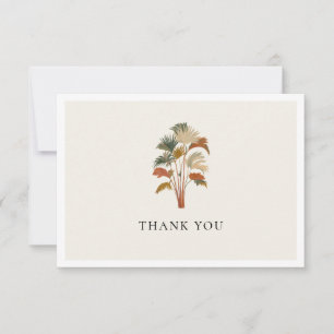 Carte De Remerciements Arbres Palmiers Tropicaux Aquarelle Pastel Mariage