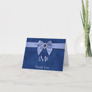 Carte De Remerciements Arc Bleu Saphir 45ème Anniversaire de Mariage Merc